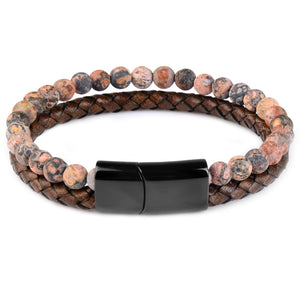 Genuine Leather Beads Bracelet