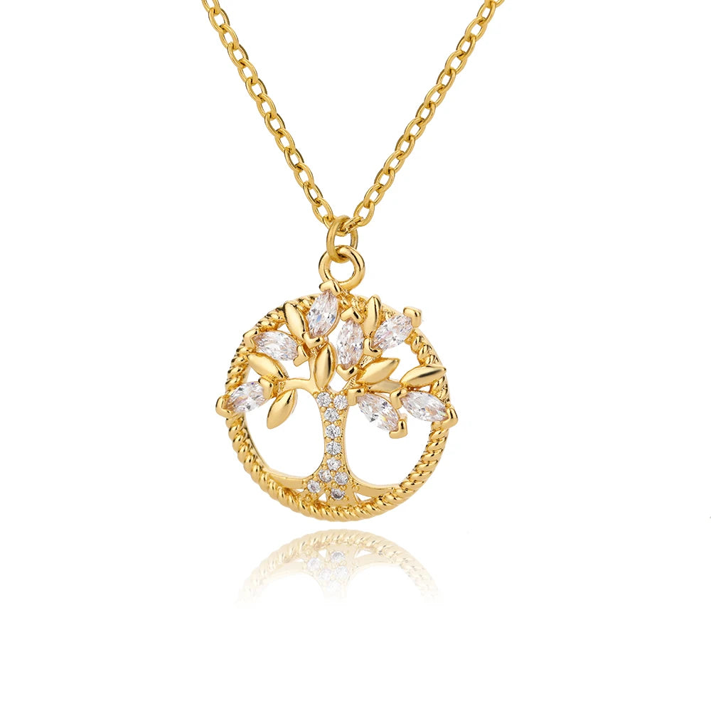 Tree of Life Round Pendant Necklace