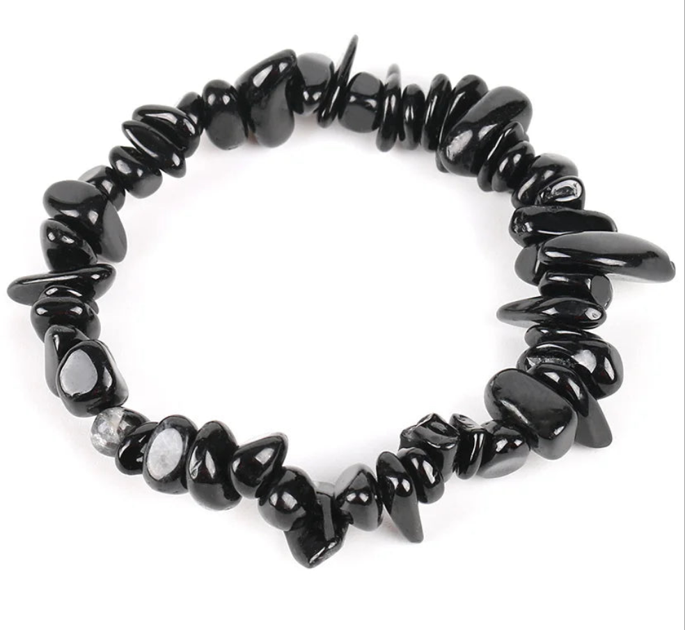 Black Natural Gemstones Tourmaline Bracelet