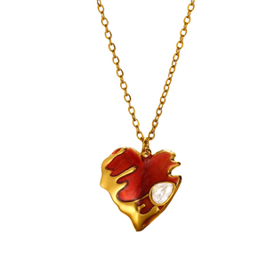 Blazing Heart Pendant Necklace