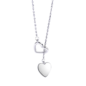 Sterling Silver Twin Heart Necklace