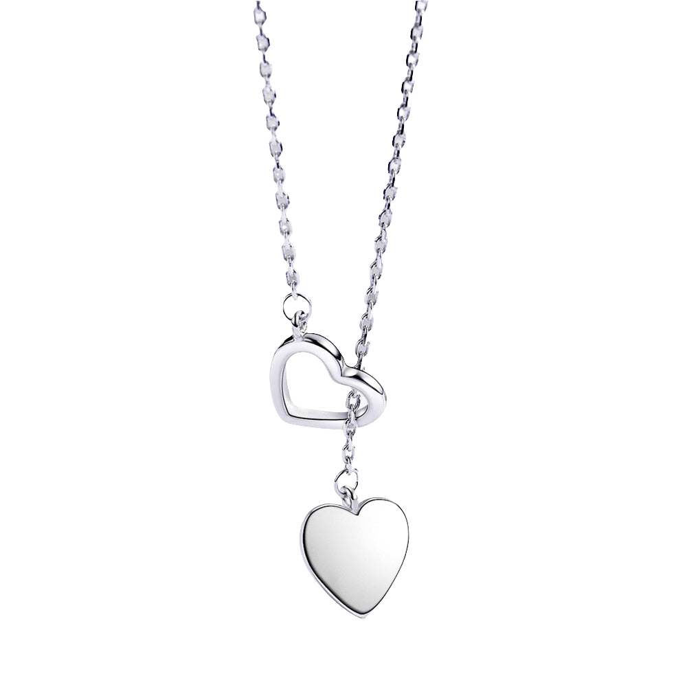 Sterling Silver Twin Heart Necklace