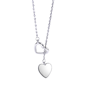 Sterling Silver Twin Heart Necklace