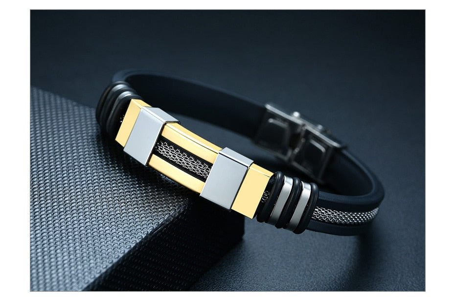 Vnox Elegant Leather Bracelet