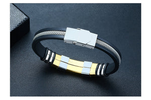 Vnox Elegant Leather Bracelet