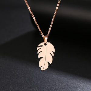 Solid Feather Necklace