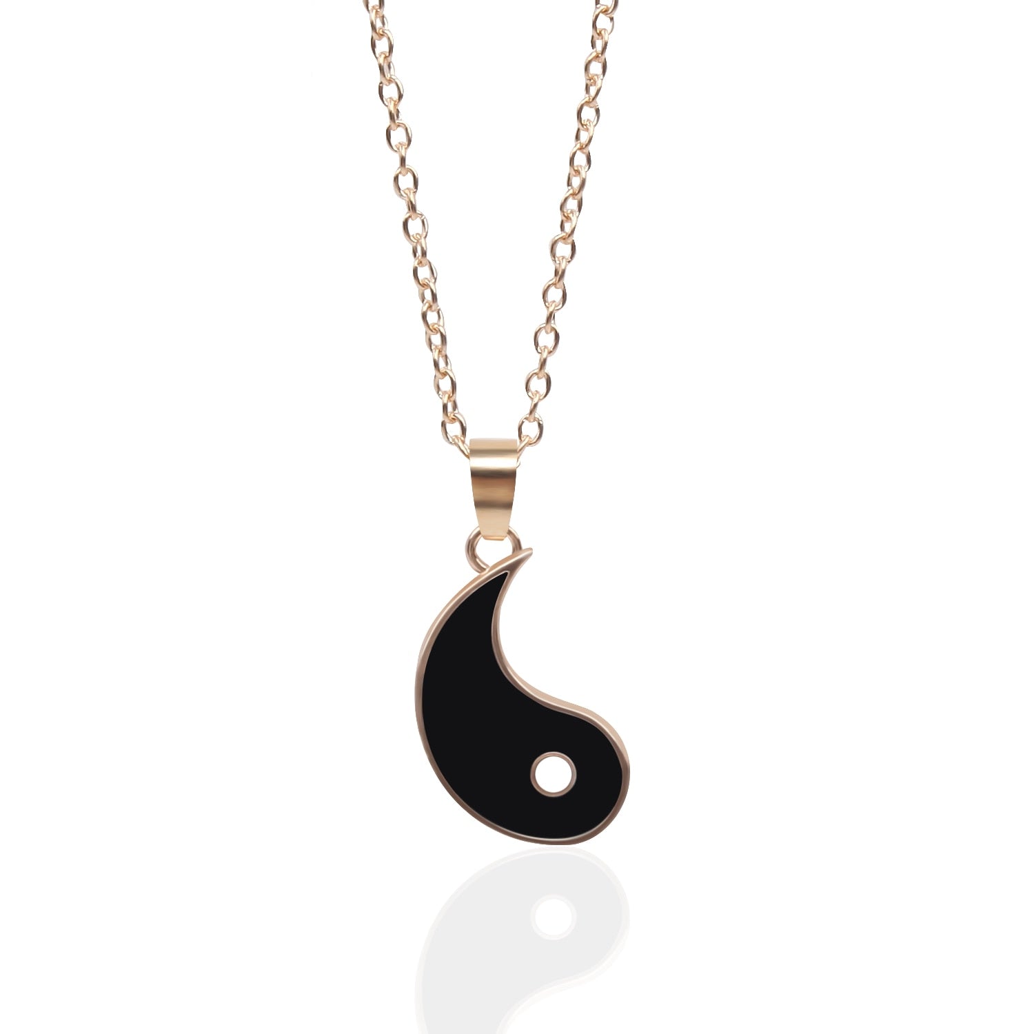 2Pc Yin & Yang Pendant Necklace