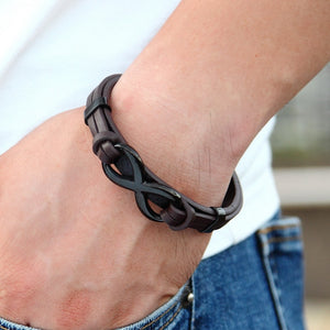 Infinity Leather Bracelet