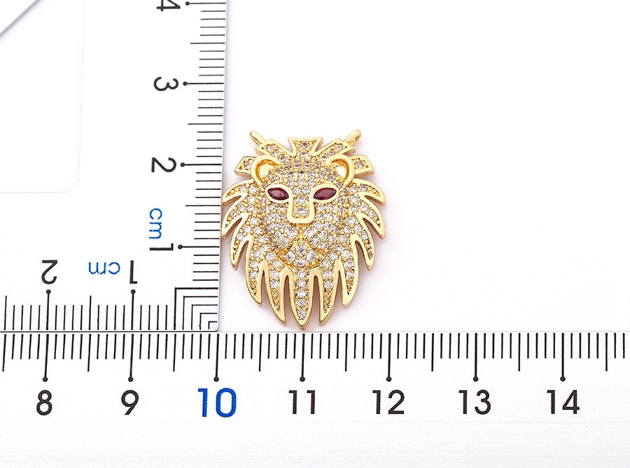 Gold Lion Head Necklace