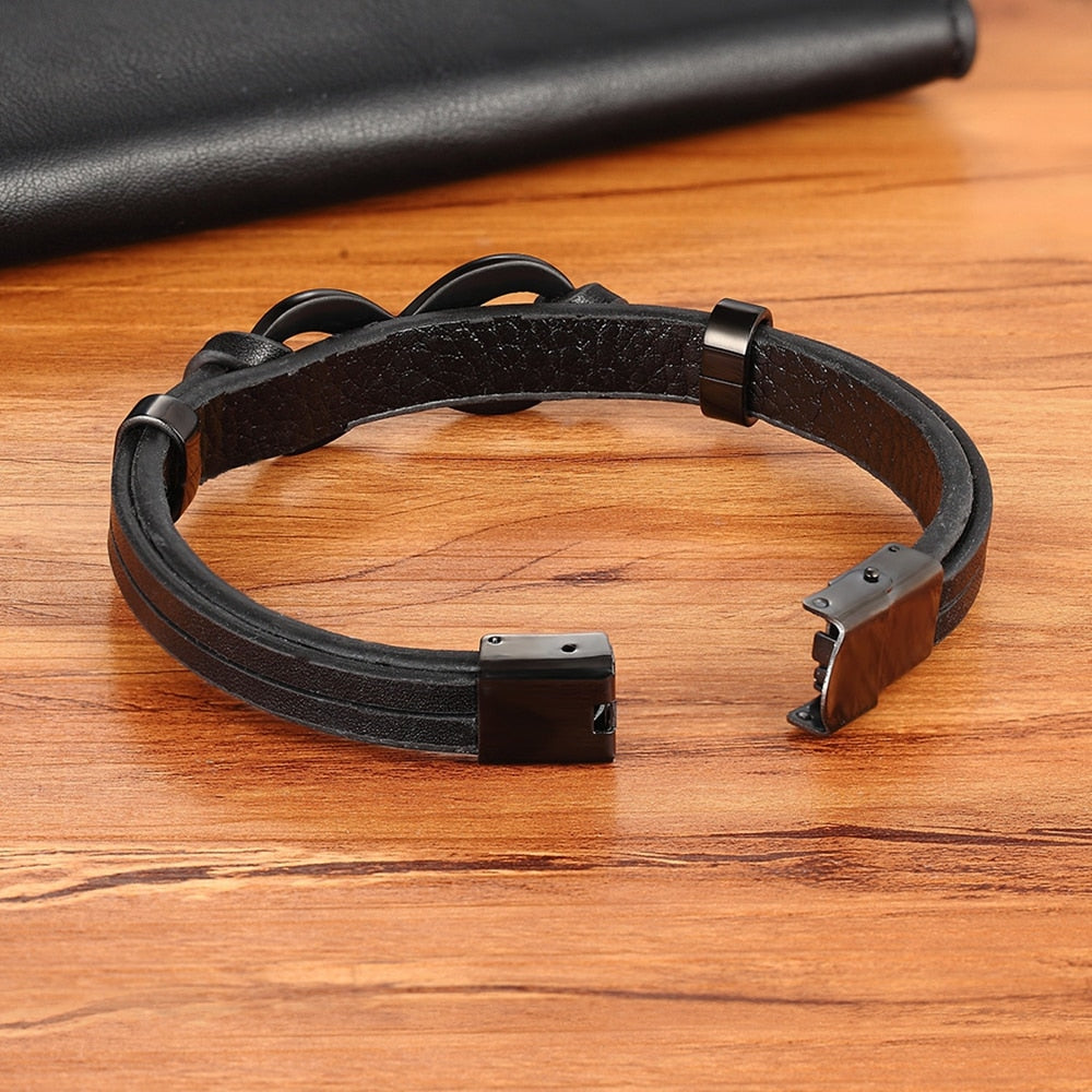 Infinity Leather Bracelet