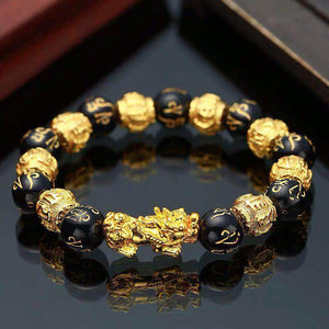 Feng Shui Wealth Obsidian Beads Bracelet