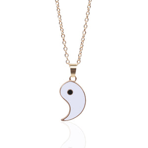 2Pc Yin & Yang Pendant Necklace