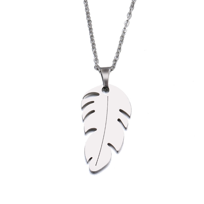 Solid Feather Necklace