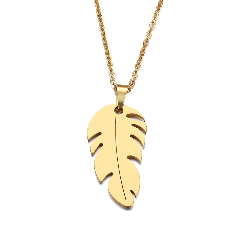 Solid Feather Necklace