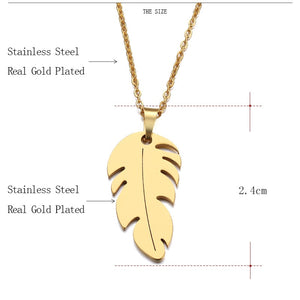 Solid Feather Necklace