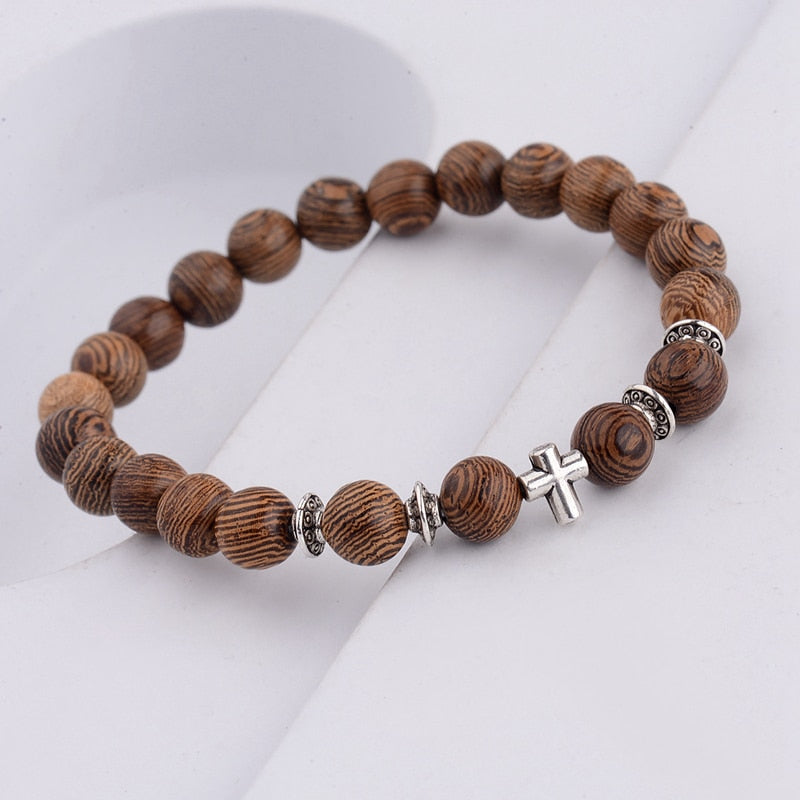 Natural Wood Beads Bracelet