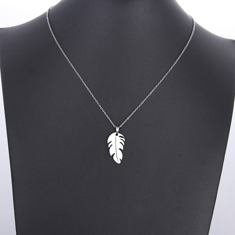 Solid Feather Necklace
