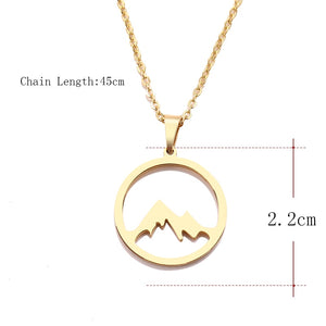 Mountain Hill Pendant Necklace