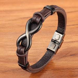 Infinity Leather Bracelet