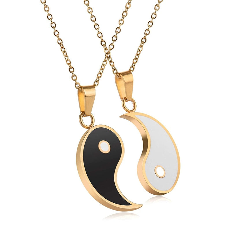 2Pc Yin & Yang Necklace