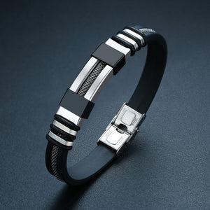 Vnox Elegant Leather Bracelet