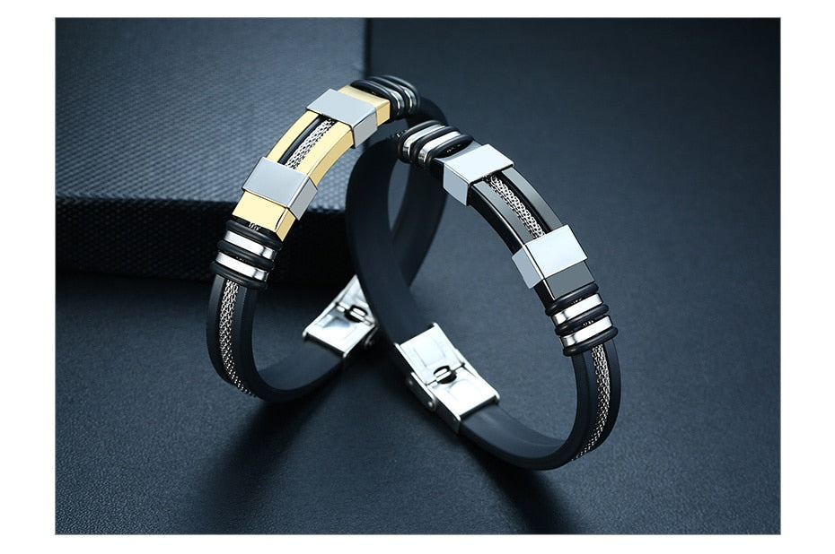 Vnox Elegant Leather Bracelet