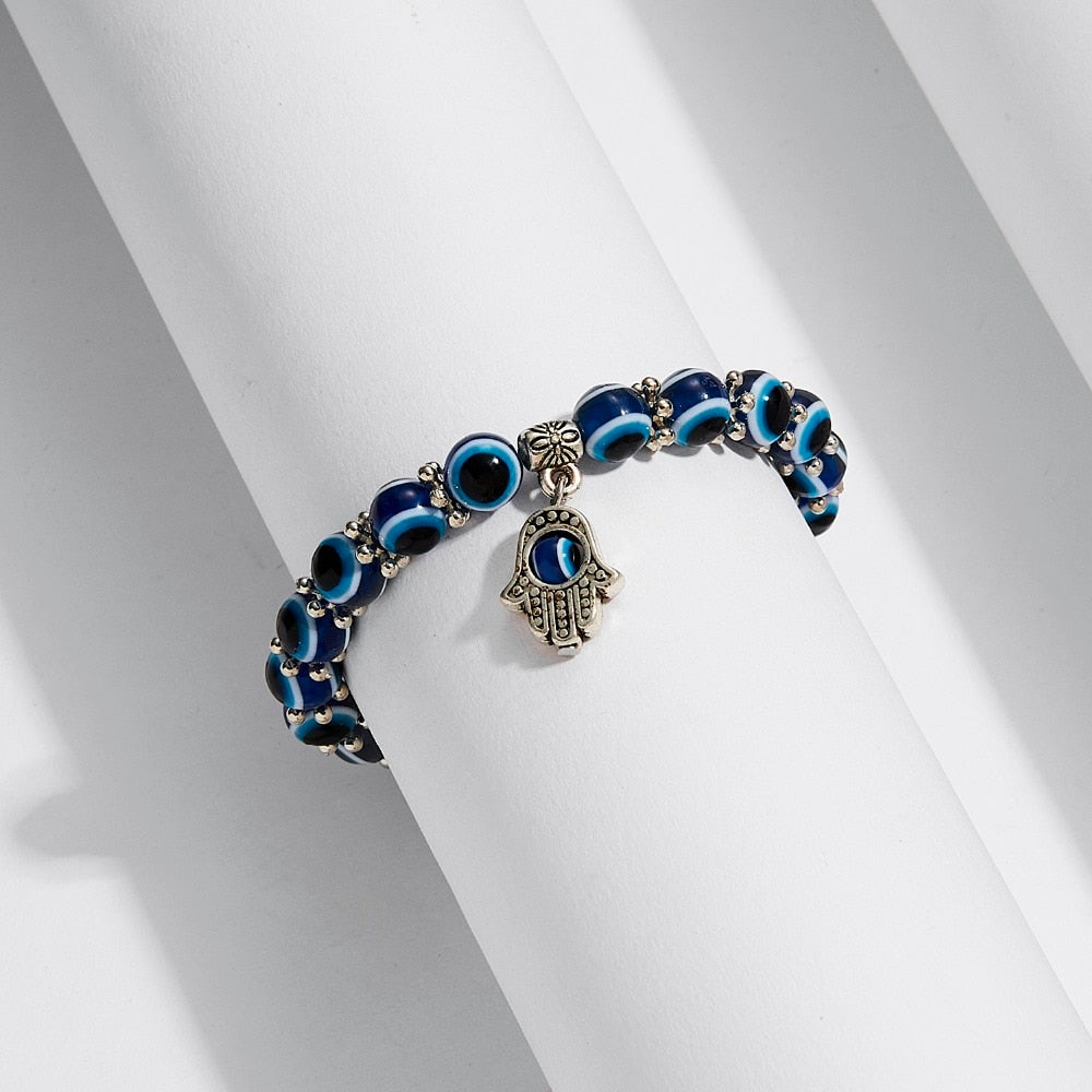 Lucky-Eye Charm Bead Bracelet