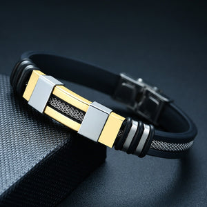 Vnox Elegant Leather Bracelet