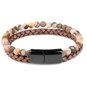 Genuine Leather Beads Bracelet