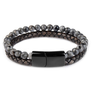 Genuine Leather Beads Bracelet