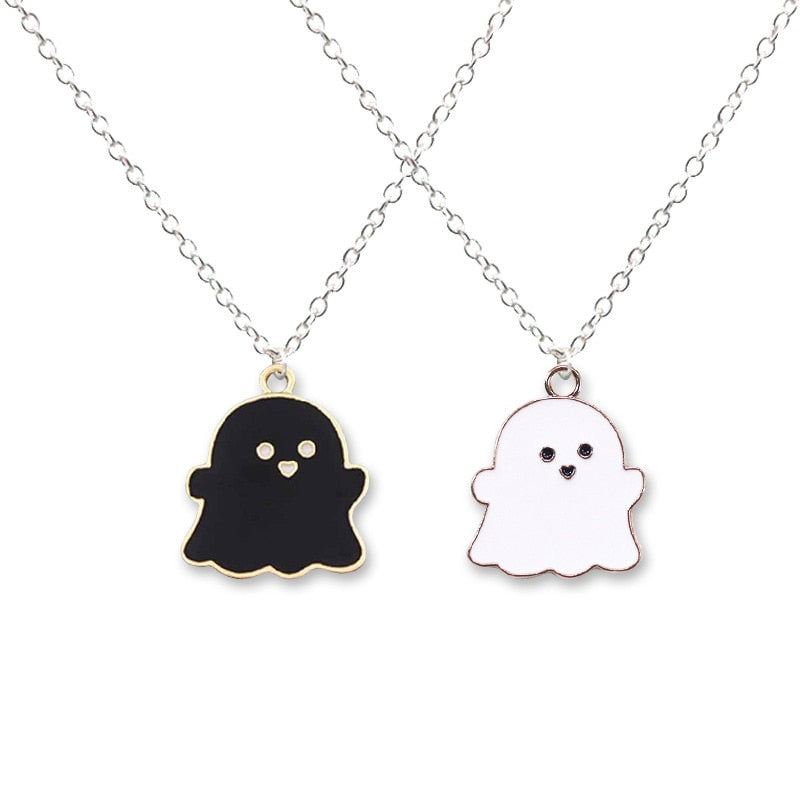 Black And White Ghost Necklace