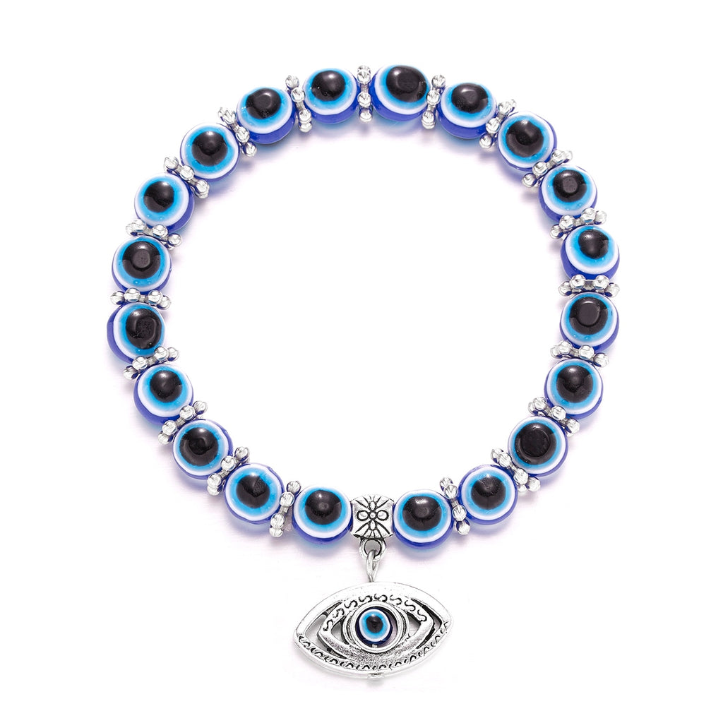 Lucky-Eye Charm Bead Bracelet