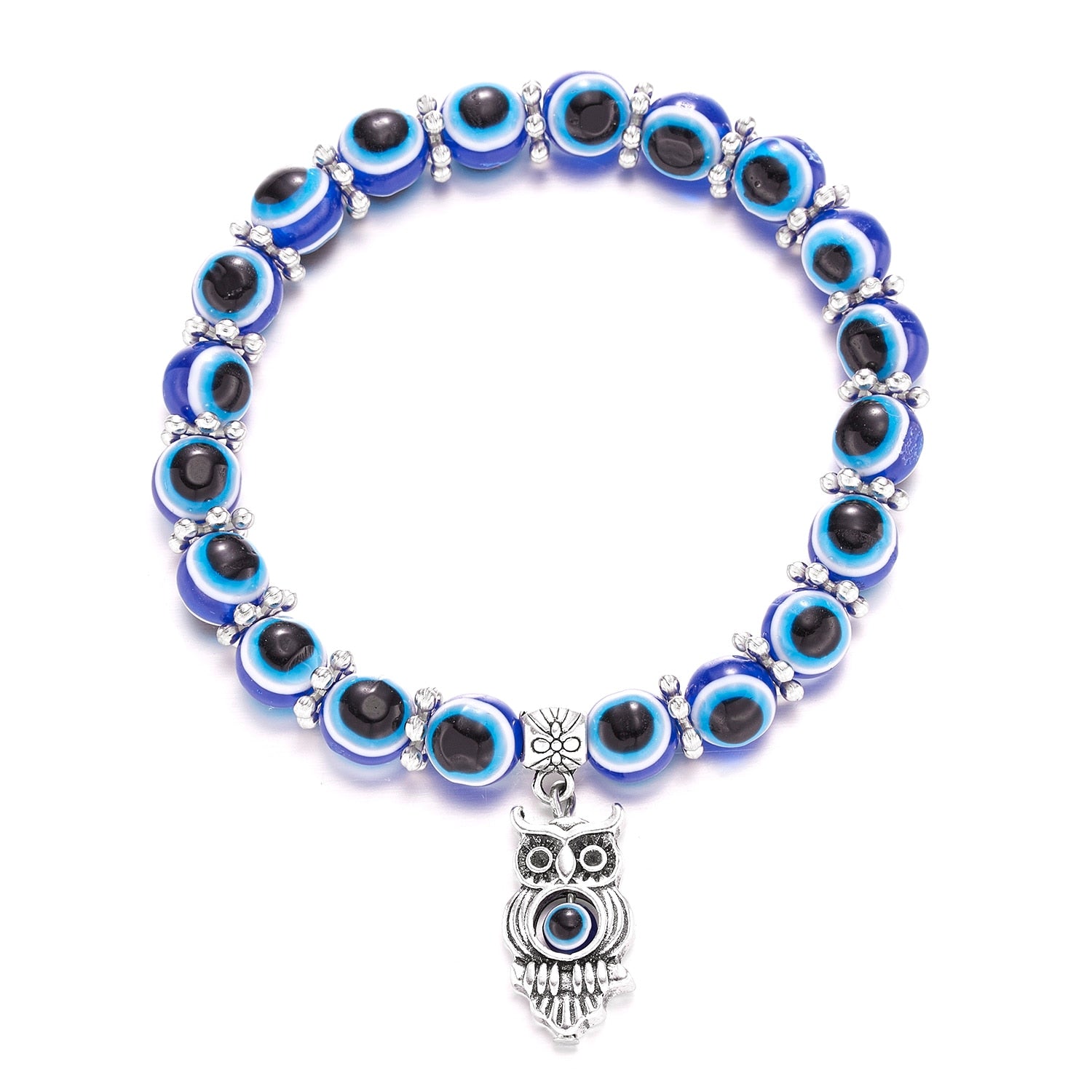 Lucky-Eye Charm Bead Bracelet