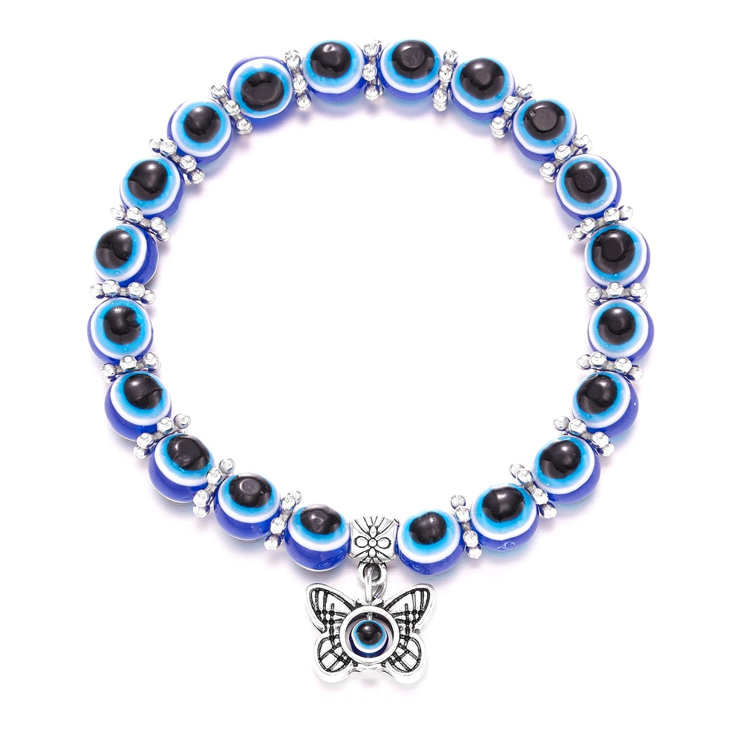 Lucky-Eye Charm Bead Bracelet